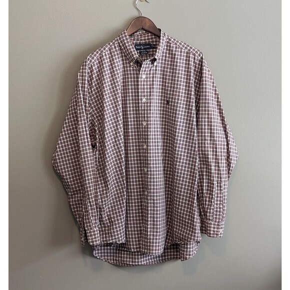 Ralph Lauren Size XL Vintage Oversized Shirt Mens Button Down 90s Lightweight - Picture 1 of 4
